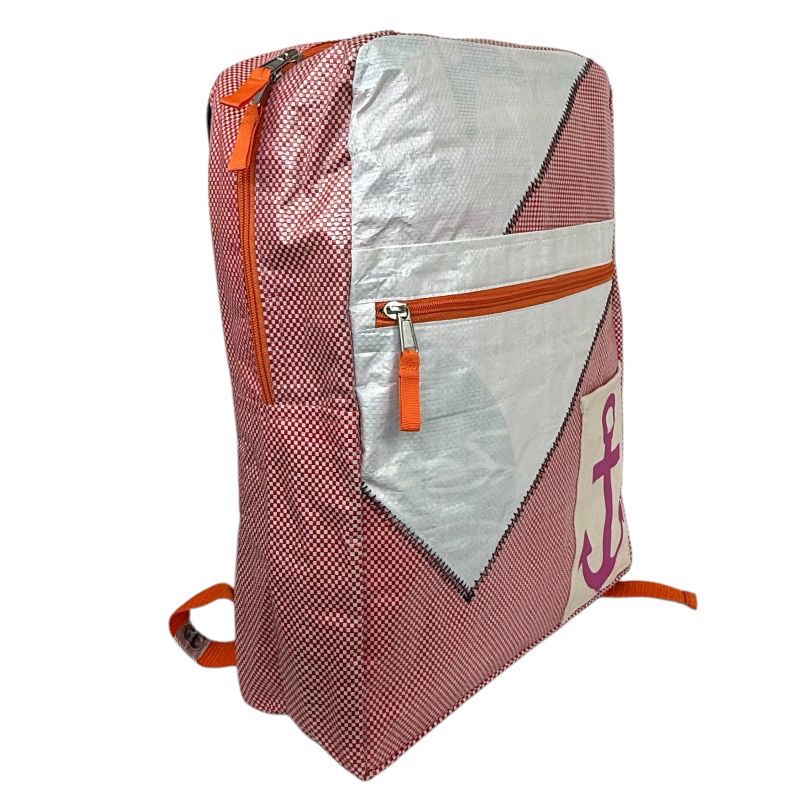 Beadbags maritimer Segelrucksack Ri105 rosa/weiß – Bild 2