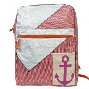 Beadbags maritimer Segelrucksack Ri105 rosa/weiß