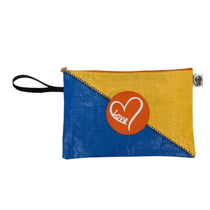 Beadbags Spacy Federmappe/Kosmetikmappe Ri74 Love blau-gelb