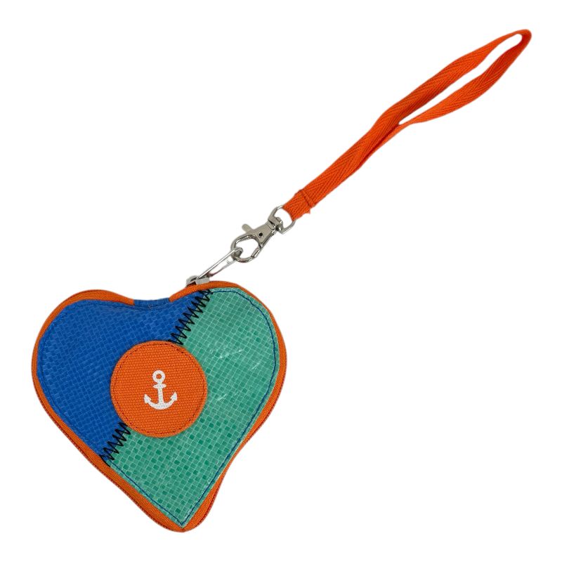 Beadbags HA110 kleines Herz mit Anker grün-blau