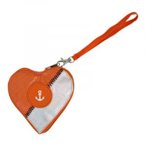Beadbags HA110 kleines Herz mit Anker orange-weiß