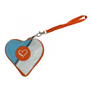 Beadbags HA110 kleines Herz mit Love blau-weiß