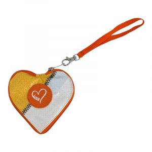 Beadbags HA110 kleines Herz mit Love gelb-weiß