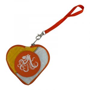 Beadbags HA110 kleines Herz mit Octopus gelb/weiß