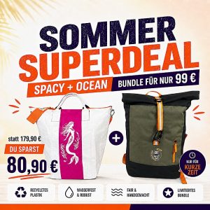 Bundle Ostsee Oliv Rucksack Spacy pink Mermaid small
