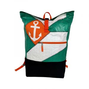 Beadbags Spacy Ri104 grün patch orange Anker orange Ansicht vorne